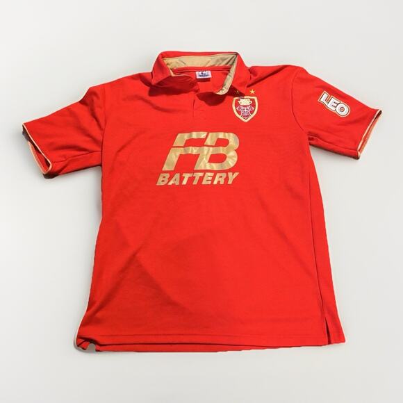 FB Battery Red Soccer Jersey Polo Shirt Large - Picture 1 of 8